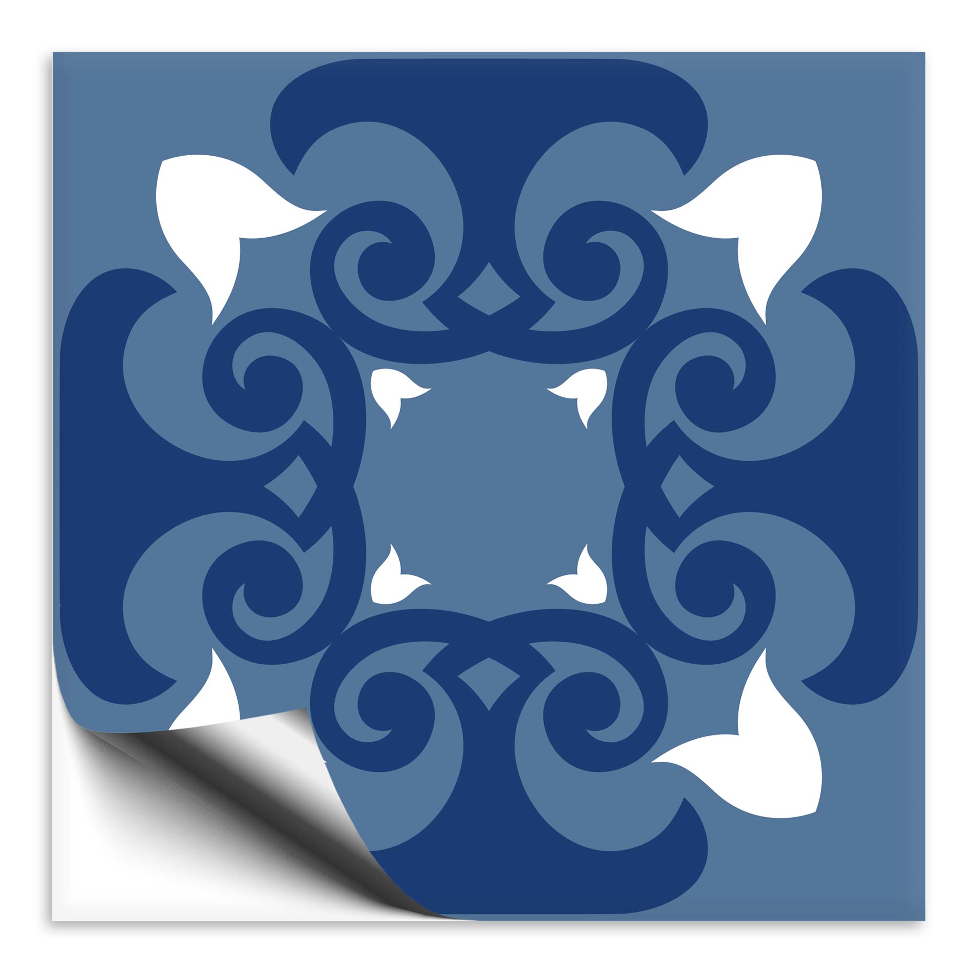 Fliesenaufkleber Marokko Ornament blau 39