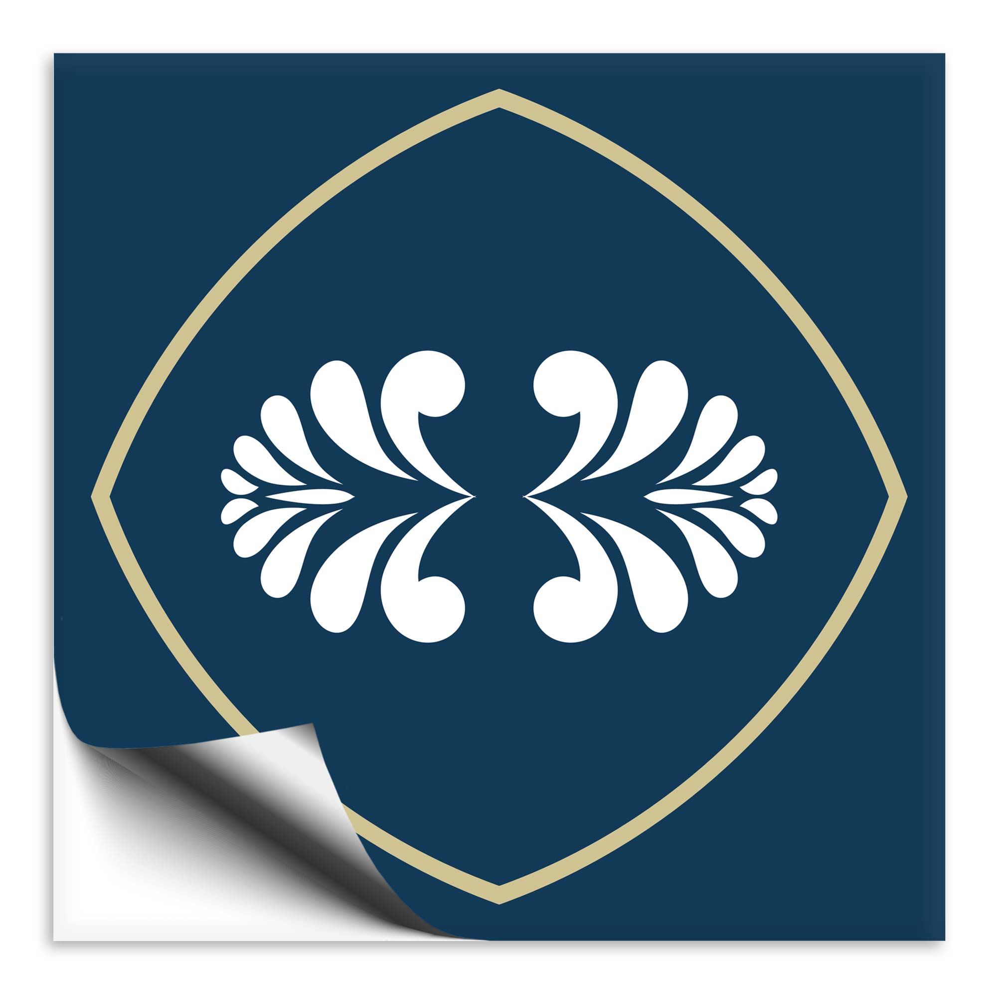Fliesenaufkleber Marokko Ornament blau 17
