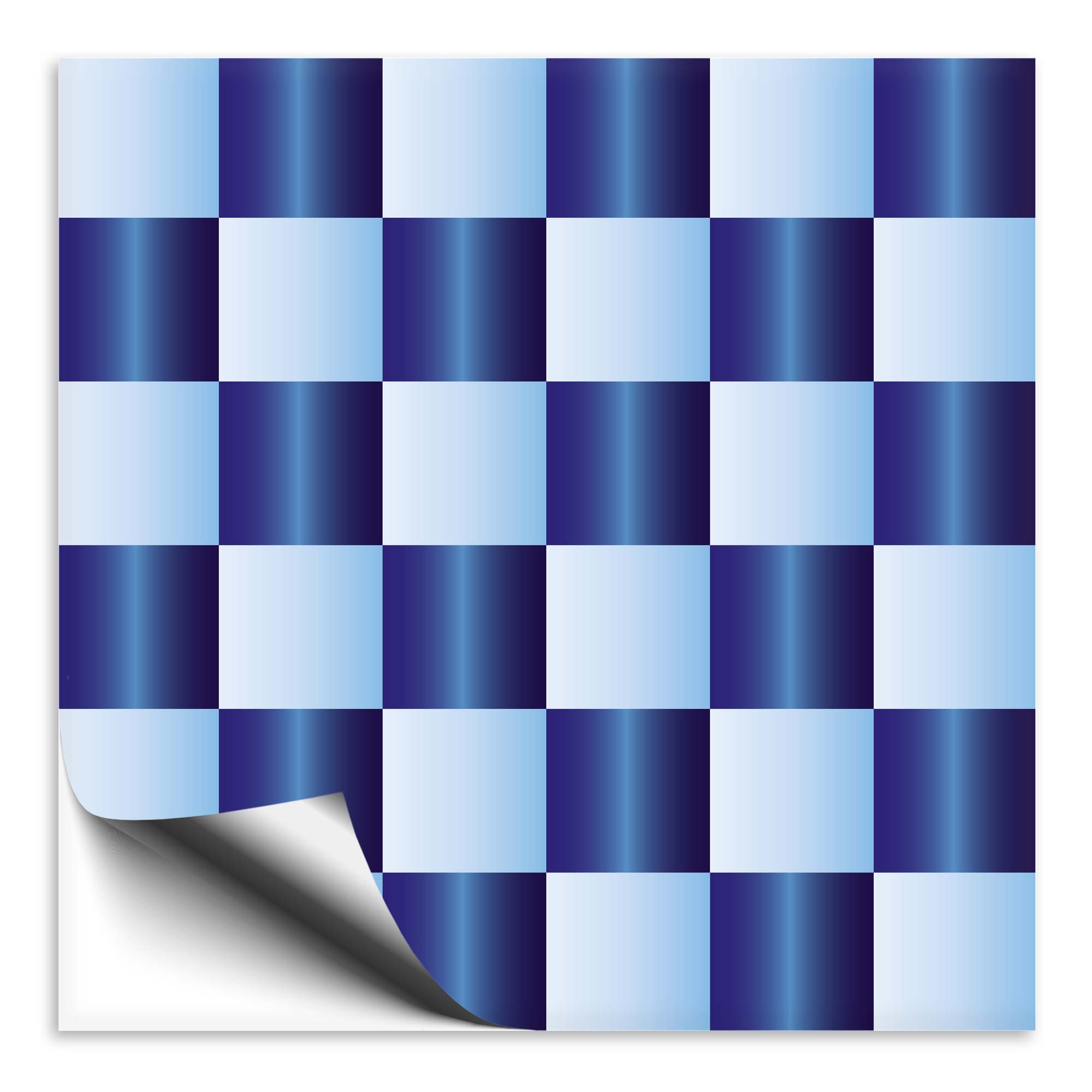 Fliesenaufkleber Mosaik hellblau/dunkelblau