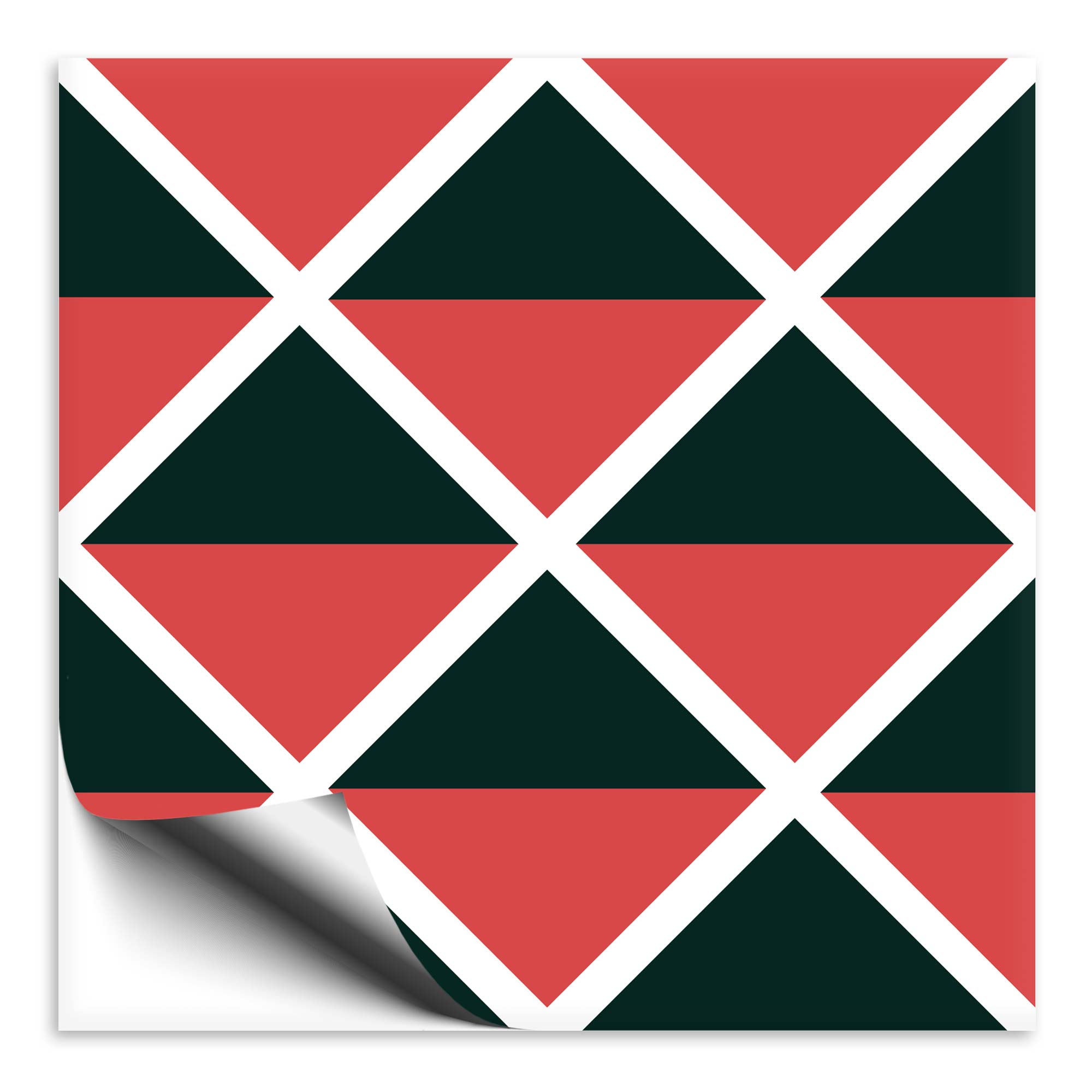 Fliesenaufkleber Ornamente „Portugal“ rot-dunkelgrün 9