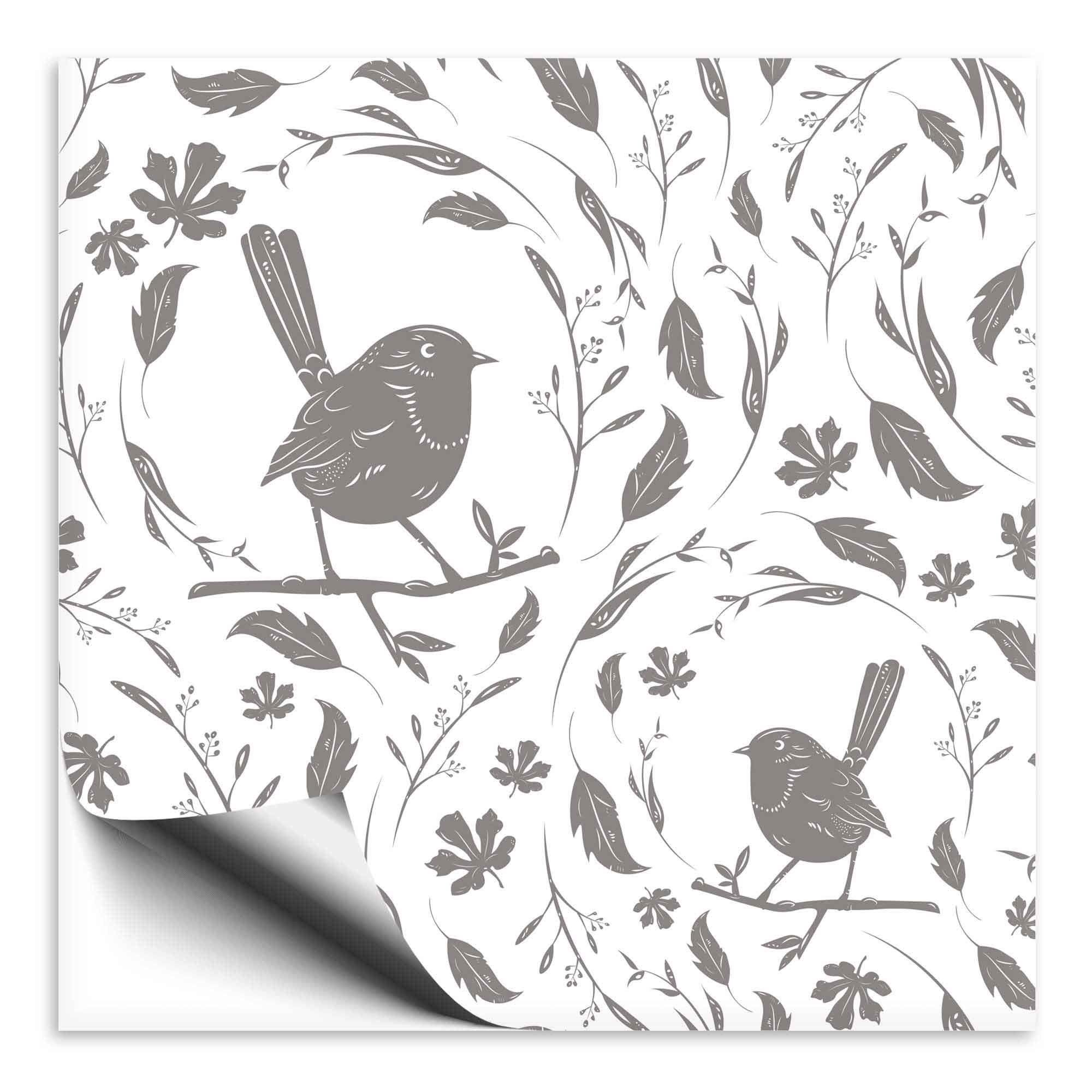 fliesenaufkleber-vogel-grau2 Fliesenaufkleber Vogel grau 2