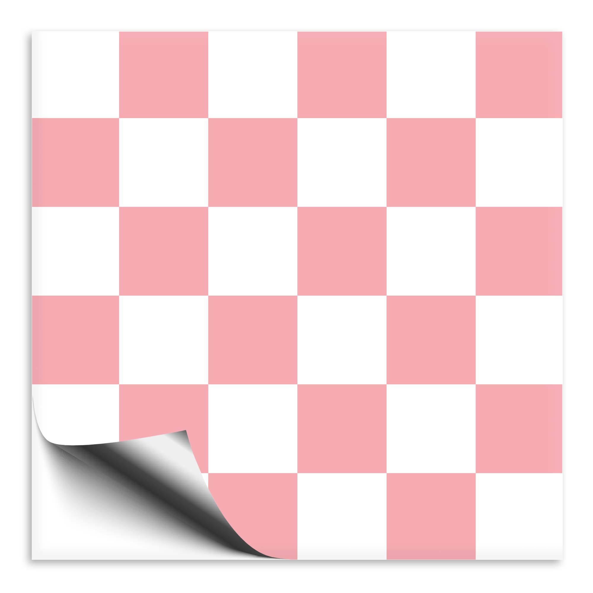 Fliesenaufkleber rosa/weiß Mosaik