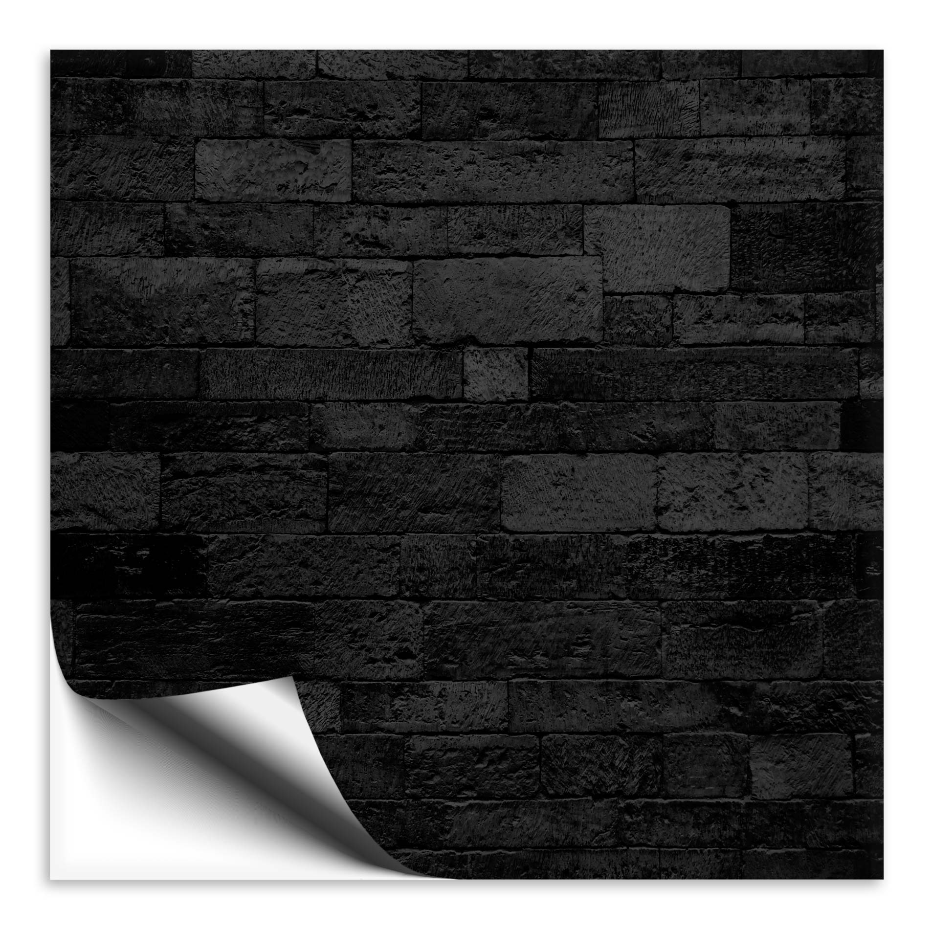 Fliesenaufkleber Steinmosaik schwarz