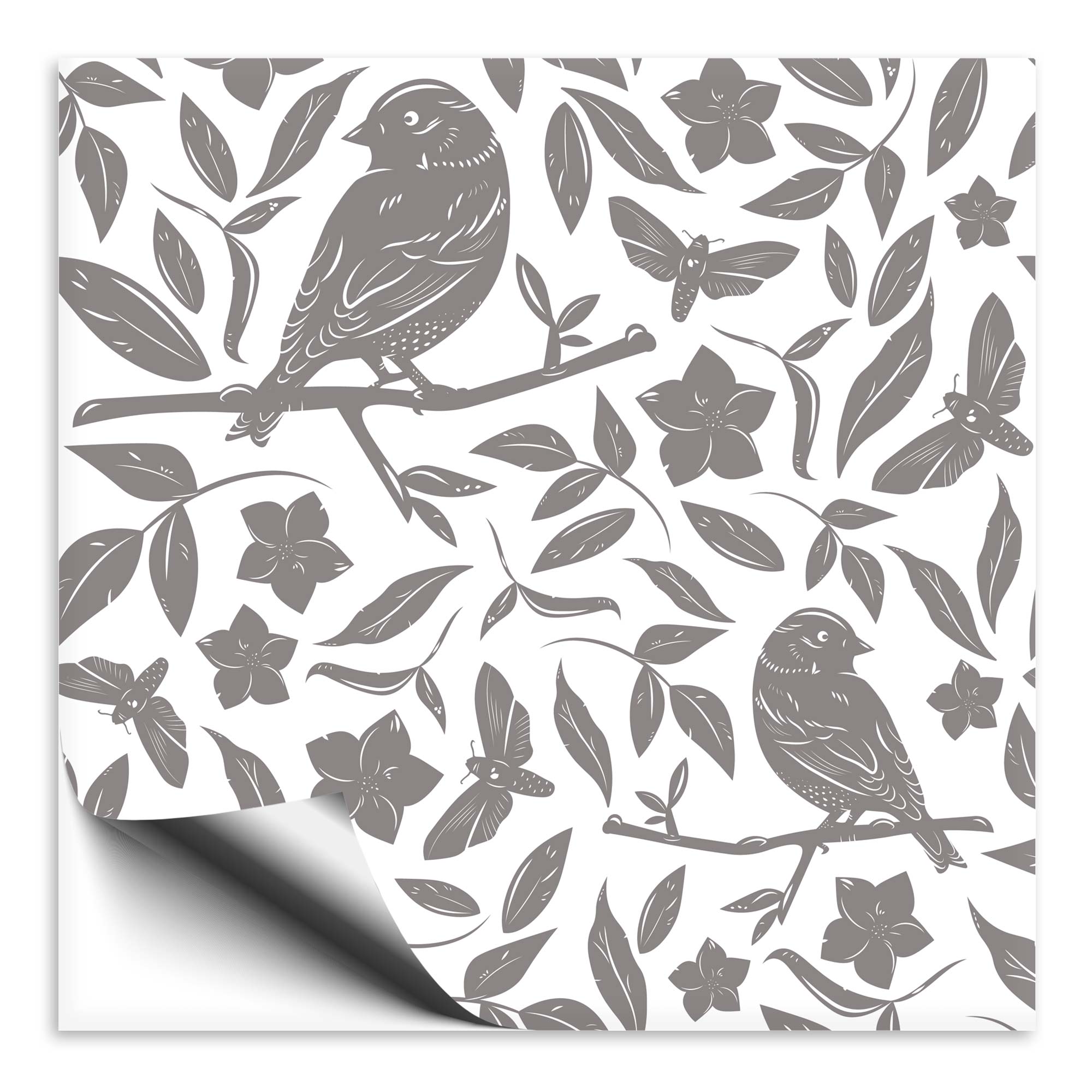 fliesenaufkleber-vogel-grau1 Fliesenaufkleber Vogel grau 1