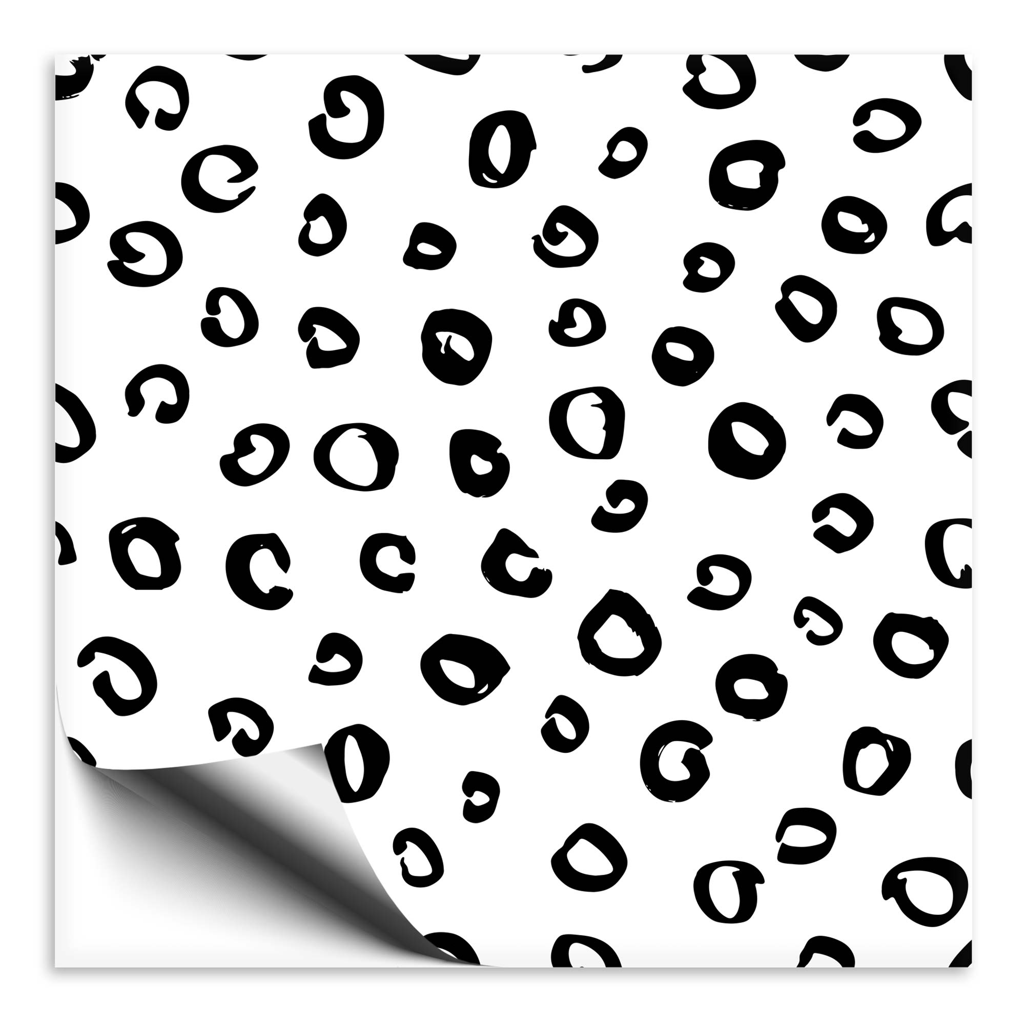 Fliesenaufkleber Kreise schwarz-weiss