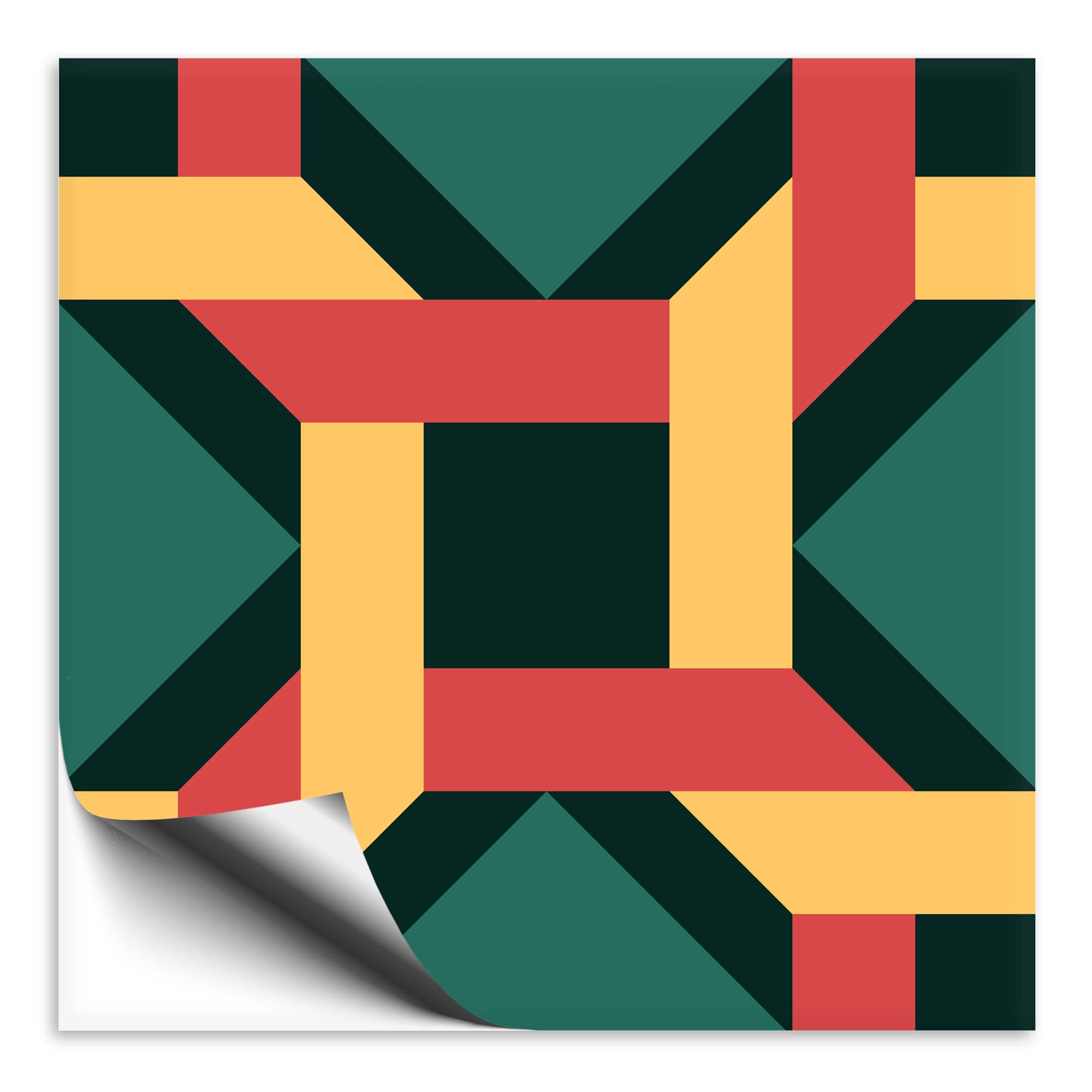 Fliesenaufkleber Ornamente „Portugal“ grün-gelb 2