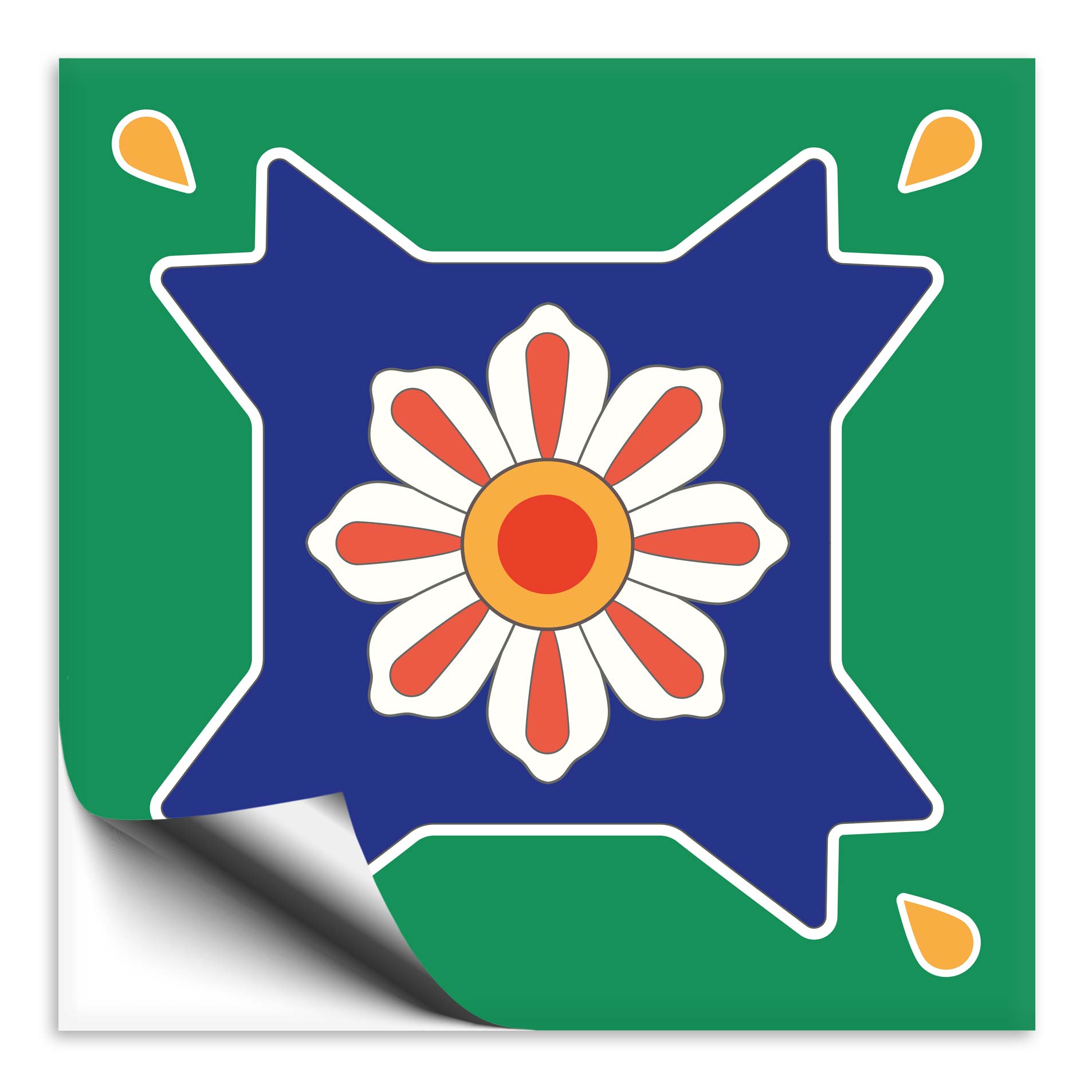 Fliesenaufkleber mediterran 28- Portugiesisch-spanische Fliesenfolien