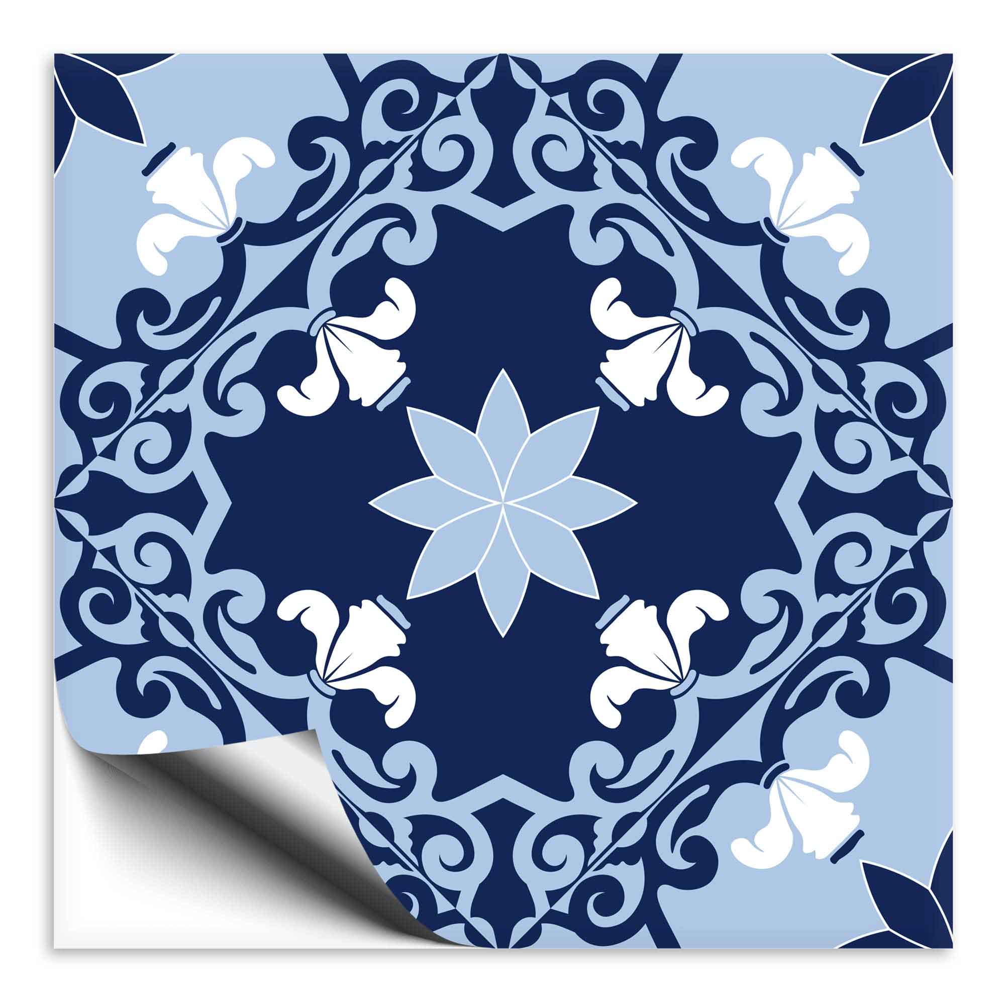 Fliesenaufkleber orientalisch blau weiss 1