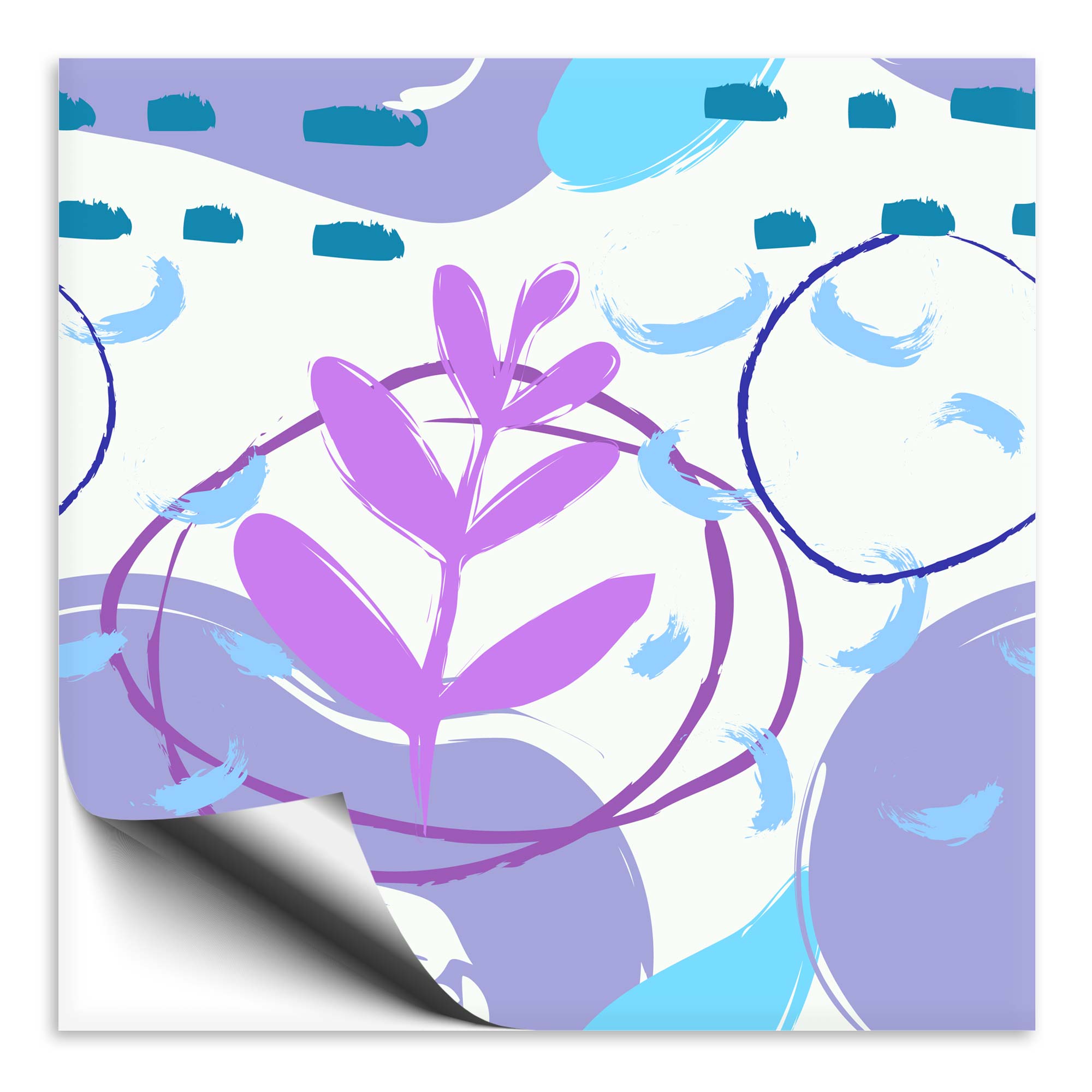 Fliesenaufkleber Kunst violett