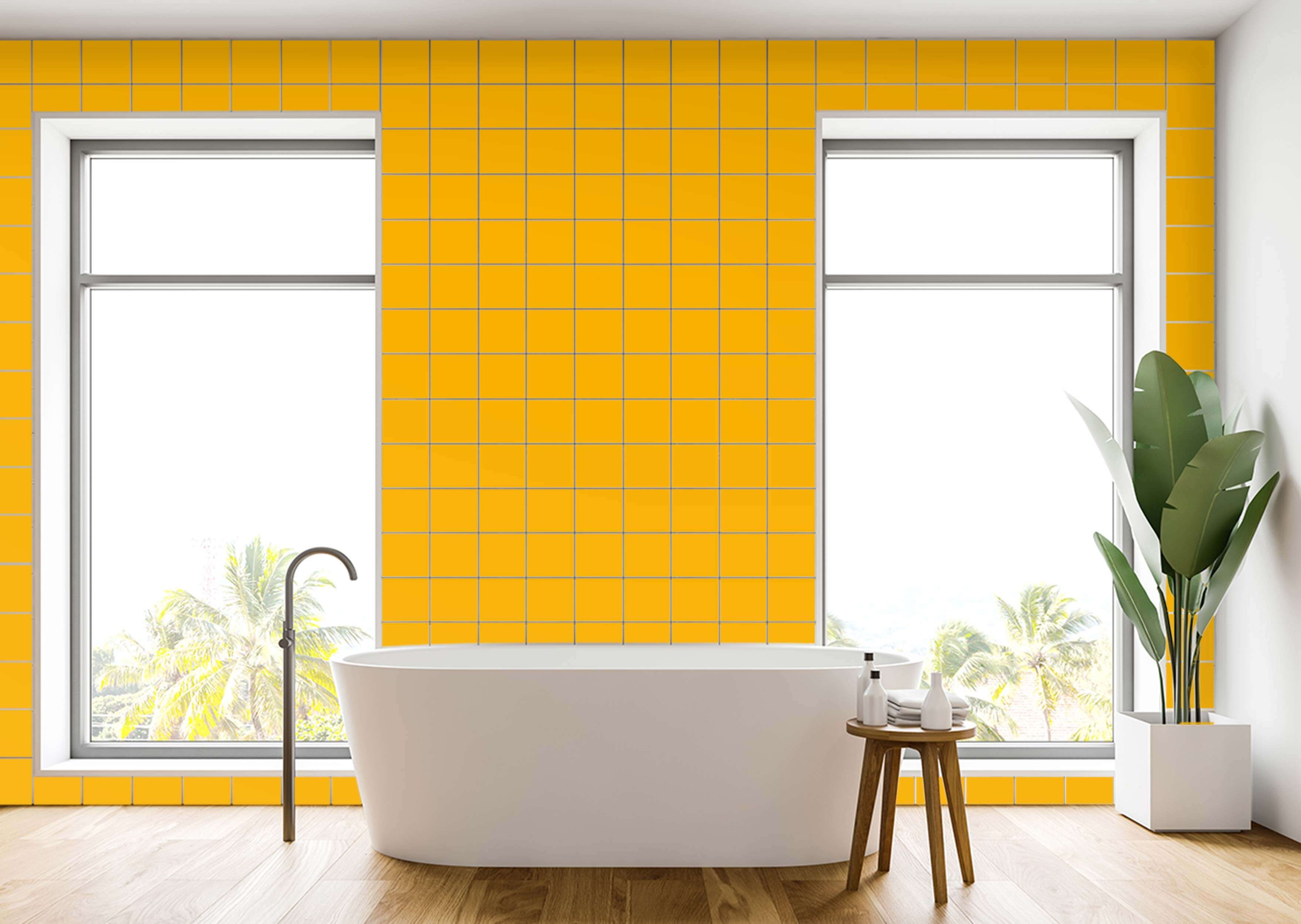 fliesenaufkleber-bad-goldgelb Fliesenaufkleber Bad goldgelb