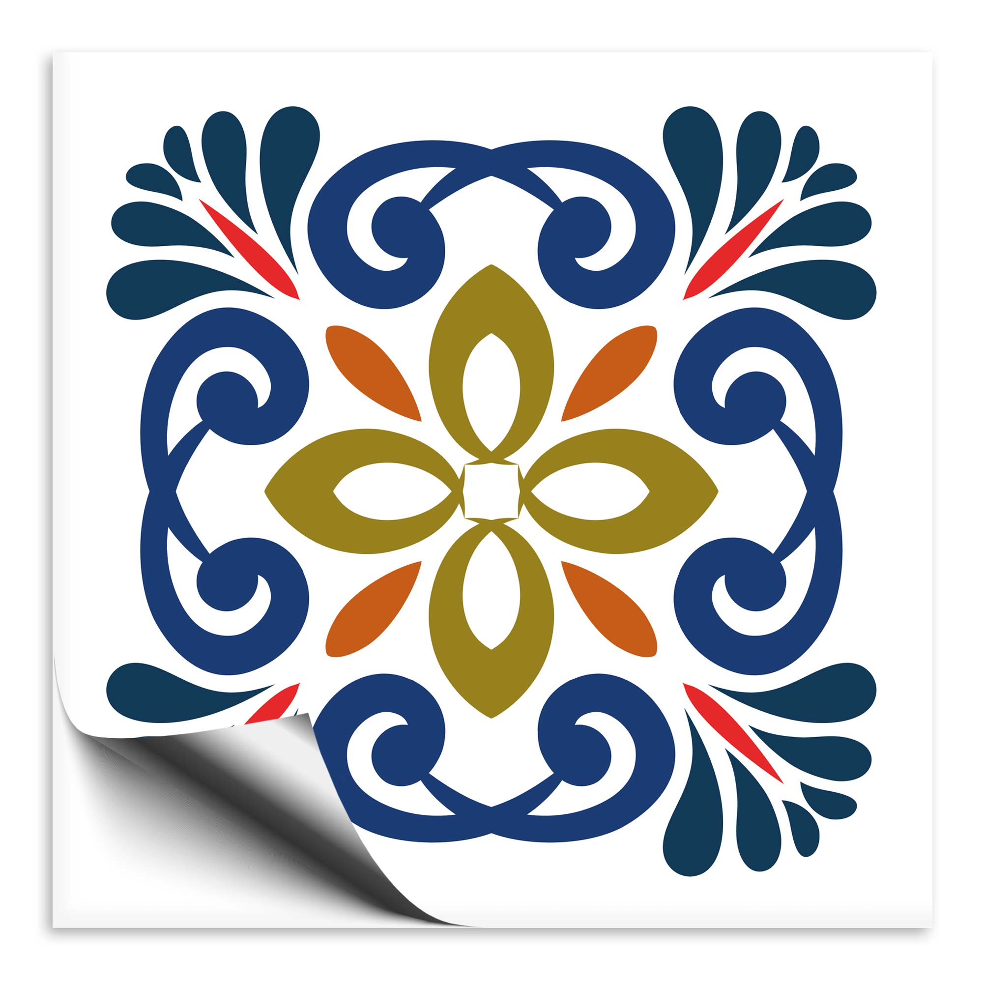 Fliesenaufkleber Marokko Ornament bunt 34