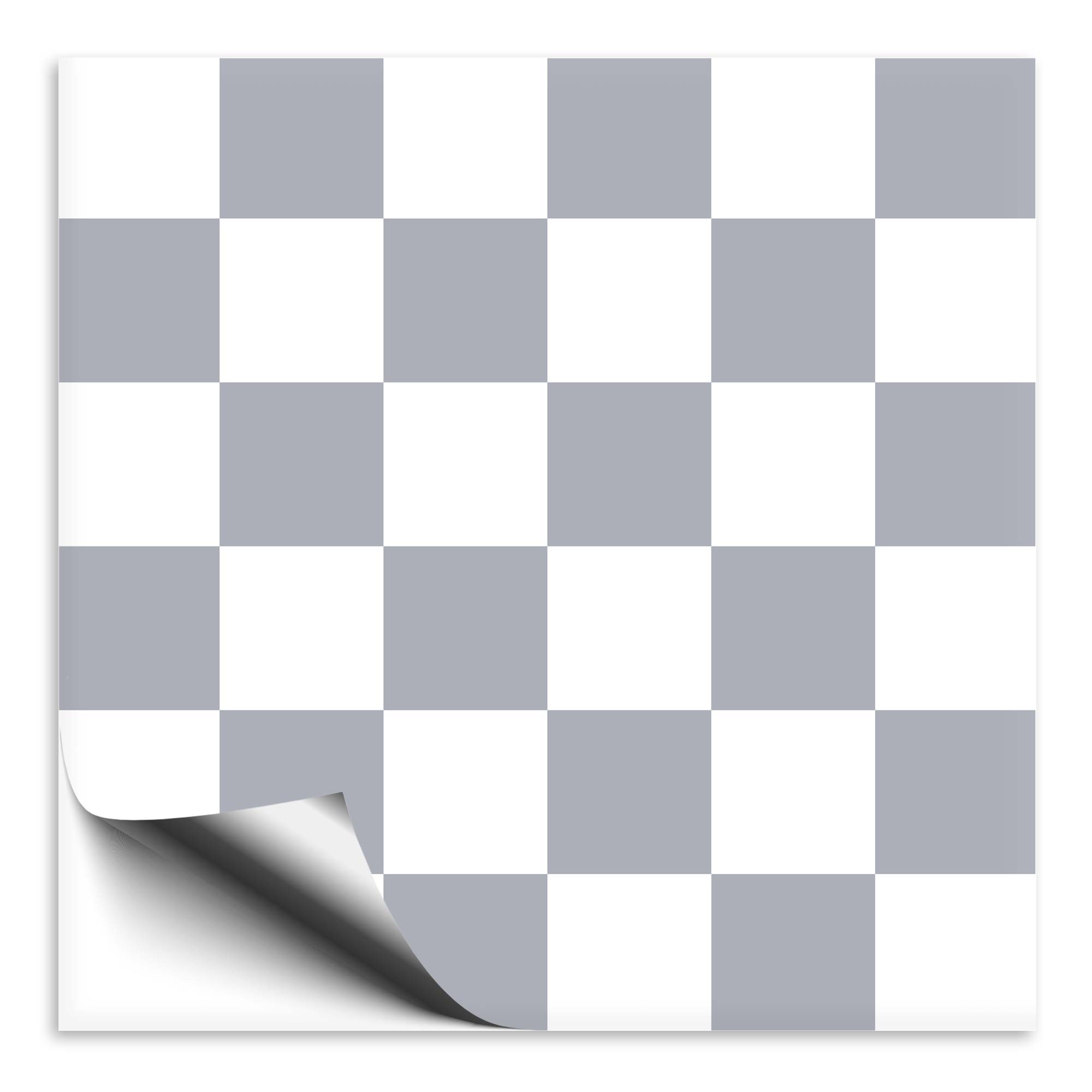 Fliesenaufkleber weiß/grau Mosaik