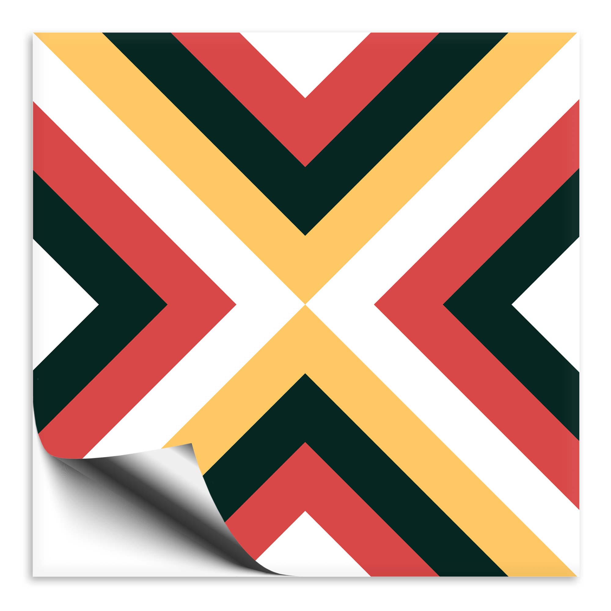 Fliesenaufkleber Ornamente „Portugal“ grün-gelb 6