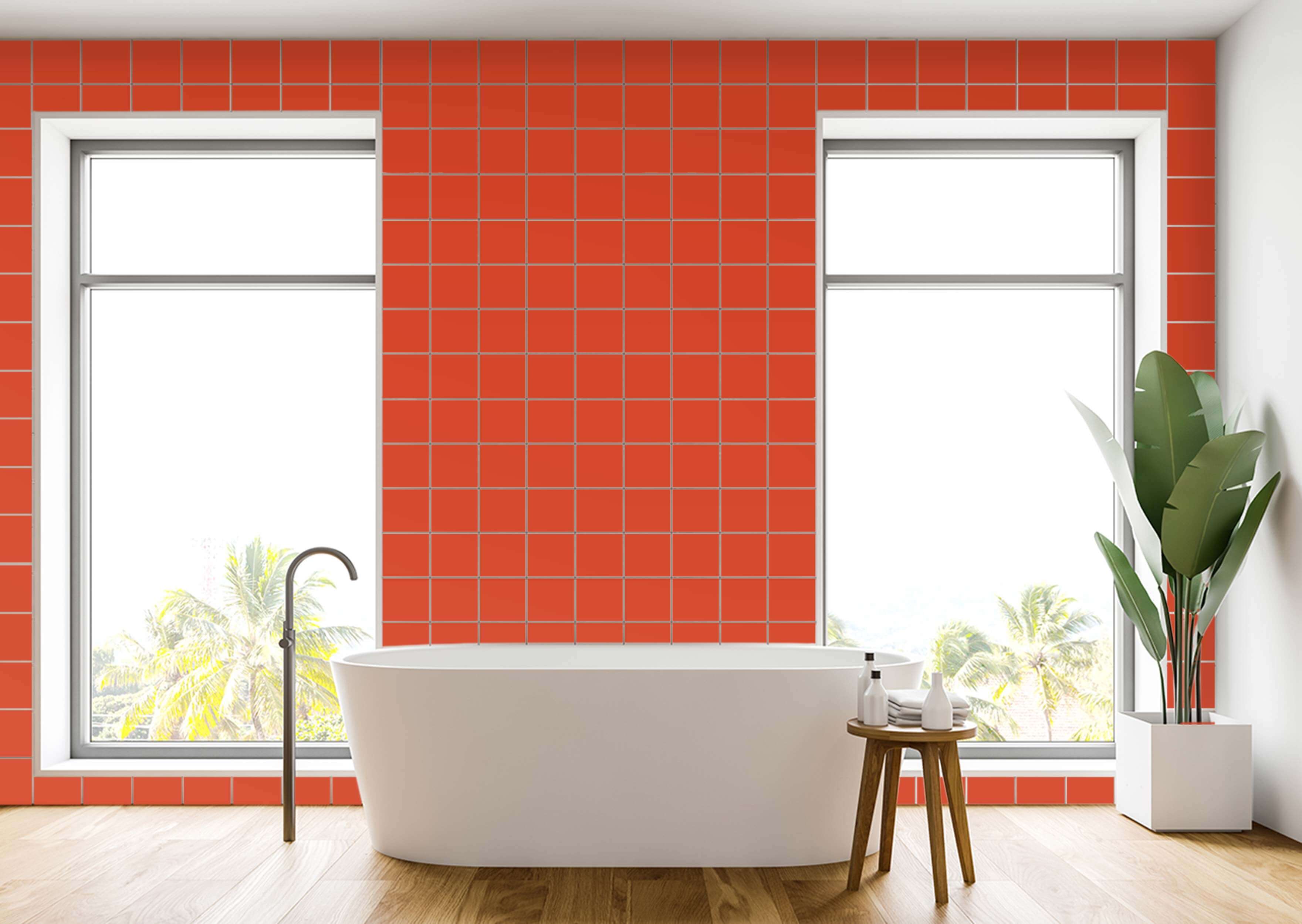 fliesenaufkleber-bad-orangerot Fliesenaufkleber Bad orangerot
