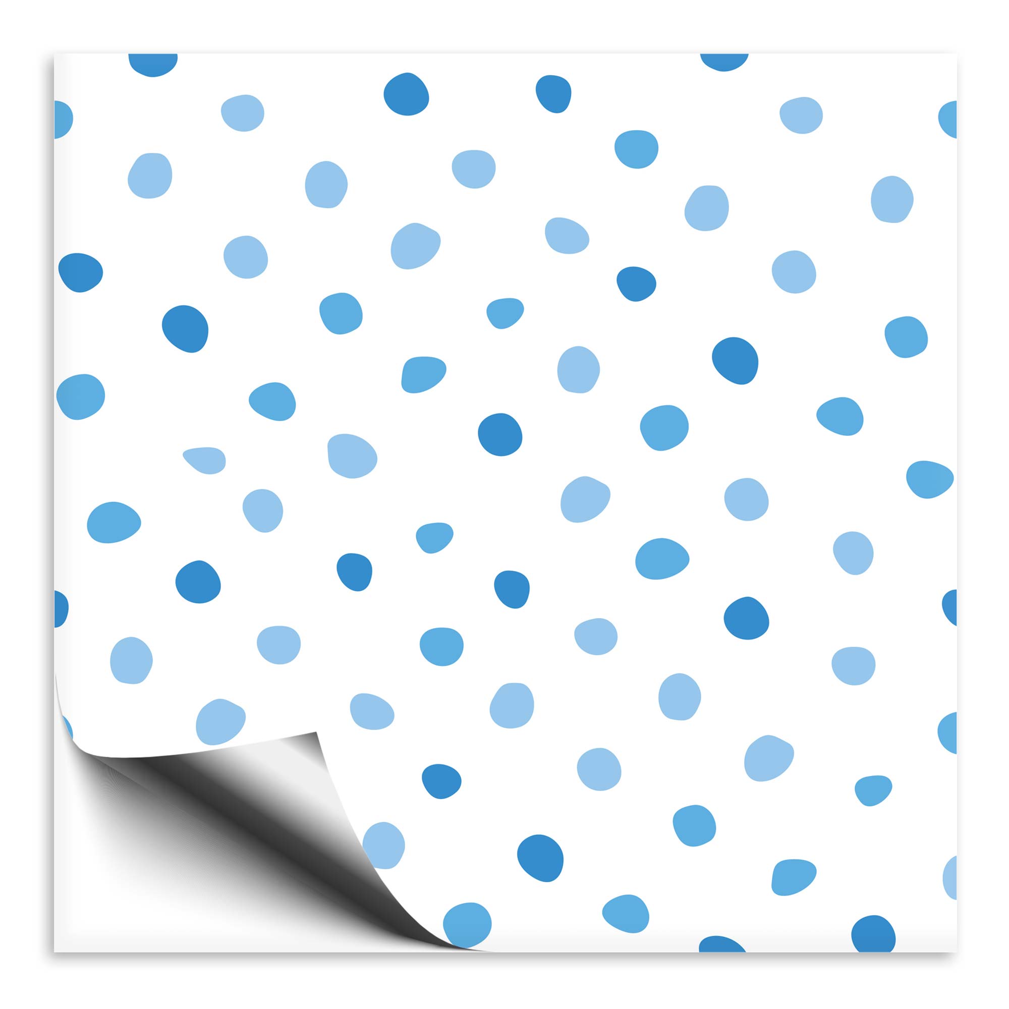 Fliesenaufkleber Punkte blau
