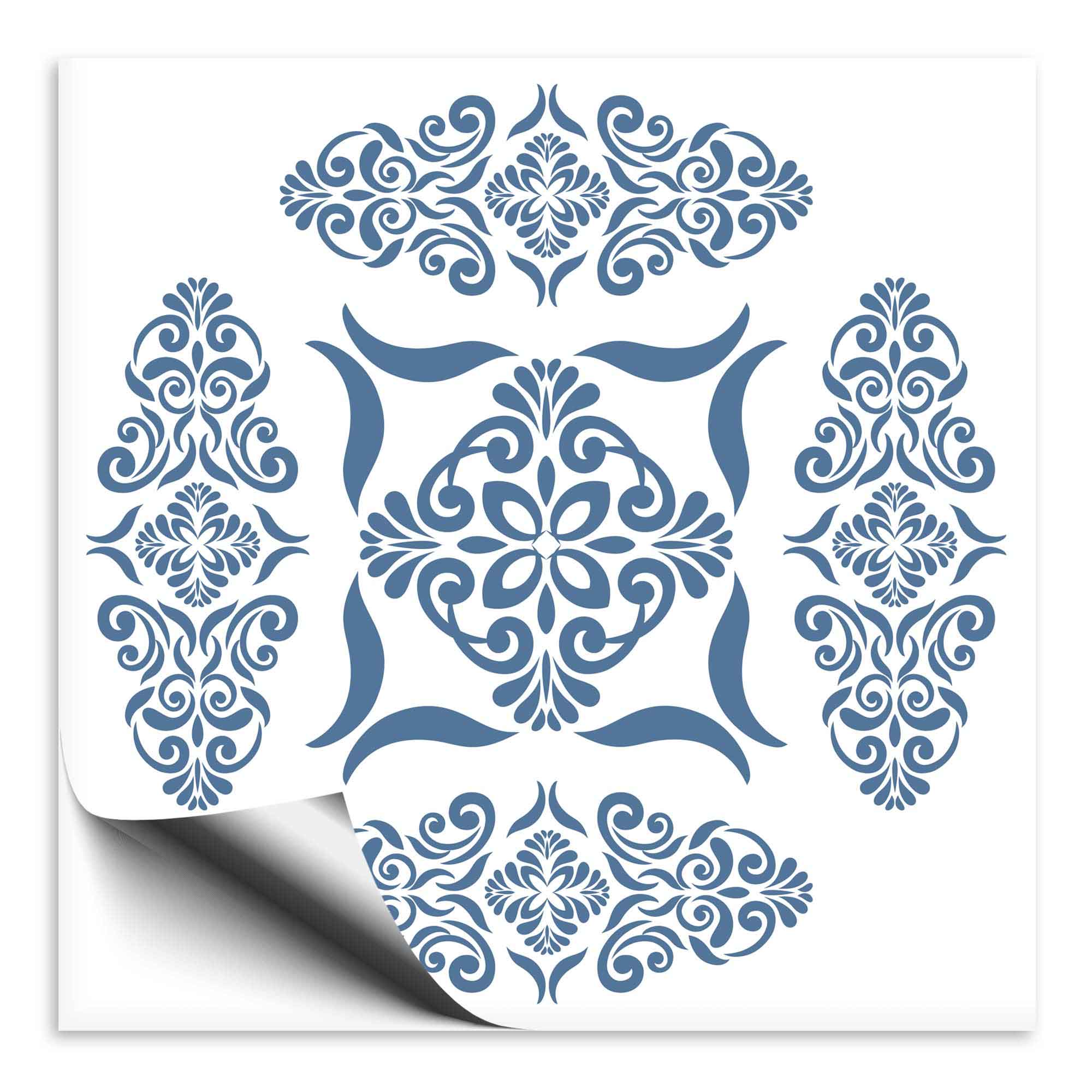 Fliesenaufkleber Marokko Ornament blau 38
