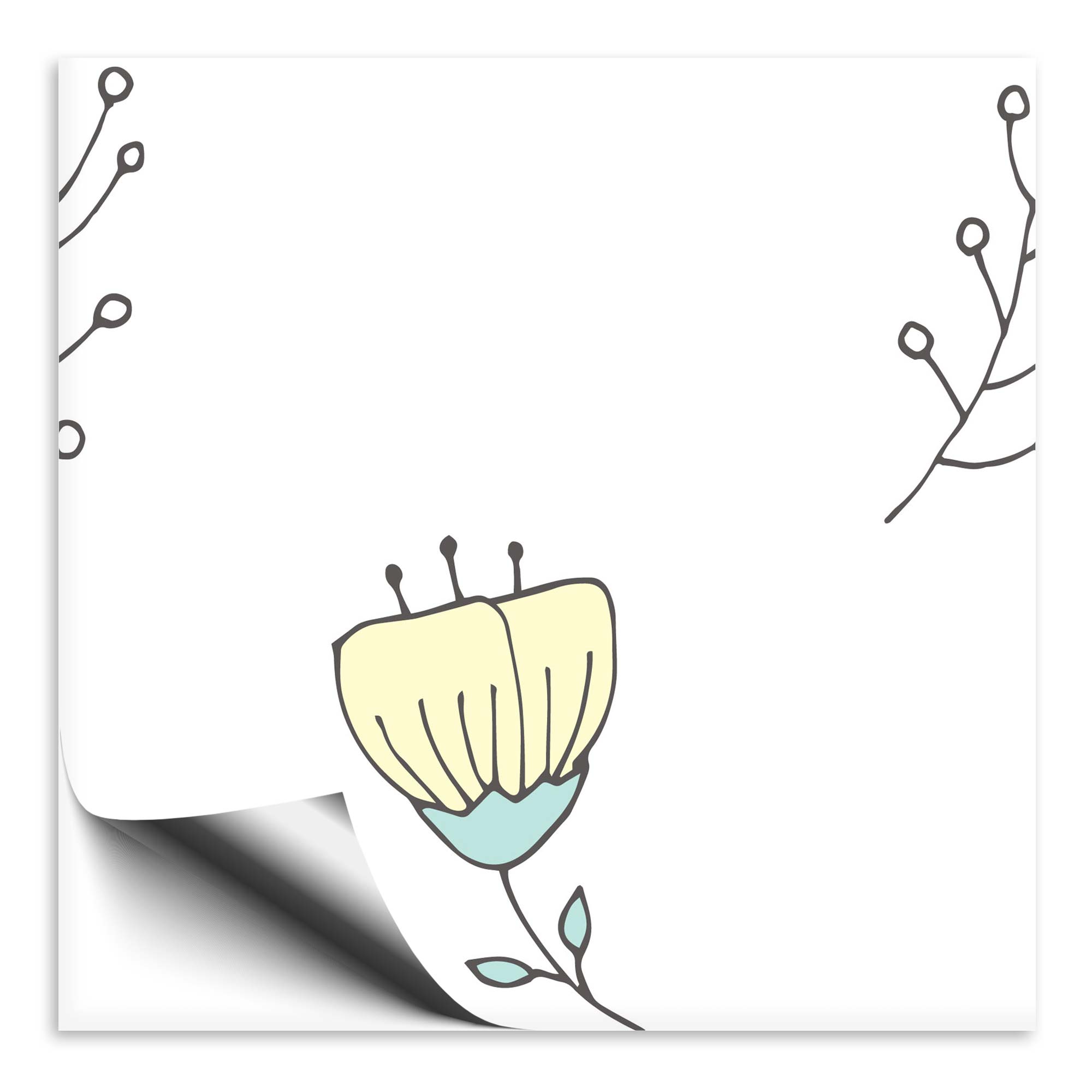 Fliesenaufkleber Blume weiß