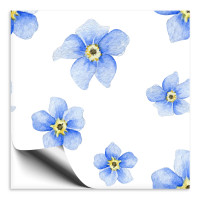 Fliesenfolie Veilchen blau – selbstklebende Fliesenaufkleber Blumenmuster