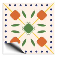 Fliesenfolie mit mediterranem Muster