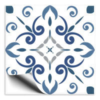 Fliesenfolie Marokko blau – Fliesenaufkleber orientalisches Ornament blau